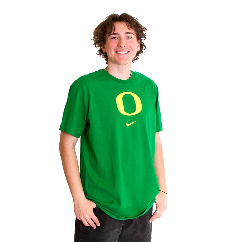 Classic Oregon O, Nike, Green, Crew Neck, Men, Unisex, Essential, T-Shirt, 681072